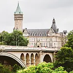 Luxemburg stad, de kathedraal foto